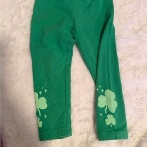 Cat & Jack Green Shamrock Kids Leggings